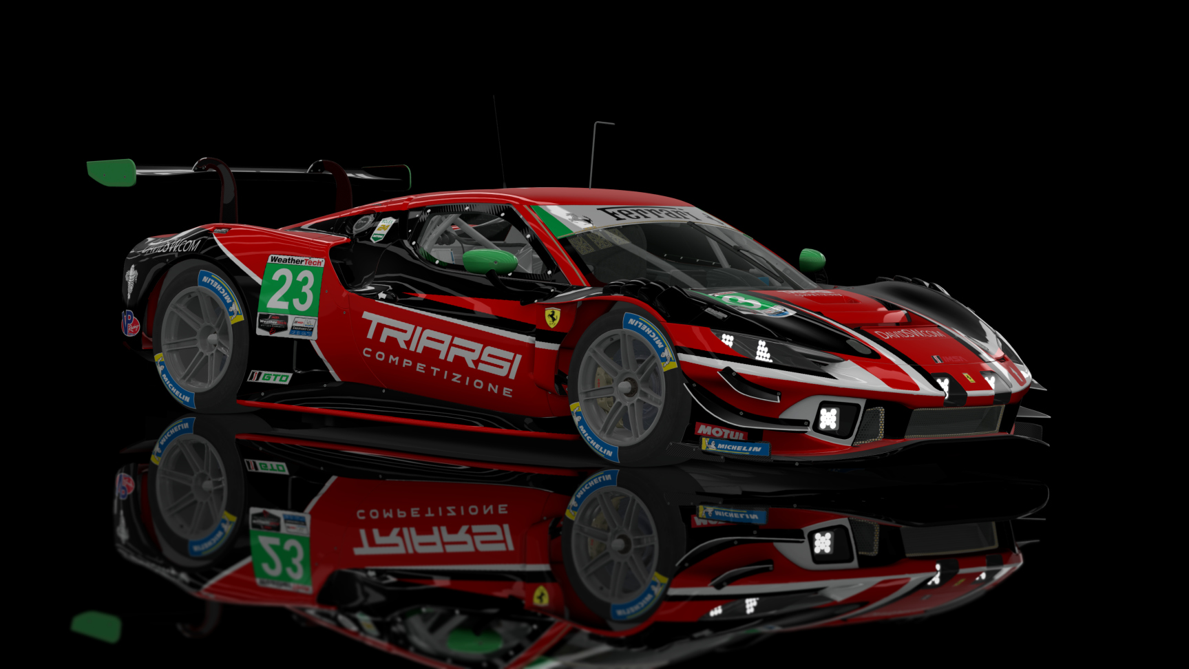 GT3 EVO - Ferrari 296 GT3 2023 FSR, skin 2023 Triarsi #23