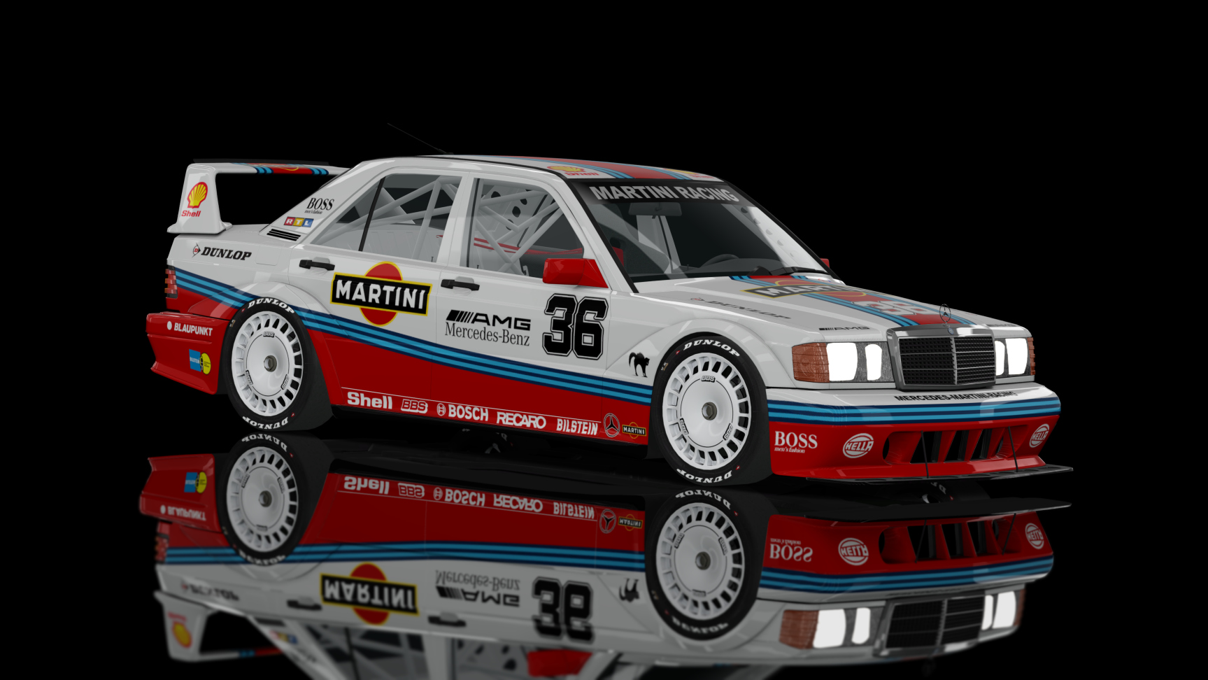 CLASSIC GR.A - Mercedes-Benz 190E EVO II 1990, skin Martini_36_white