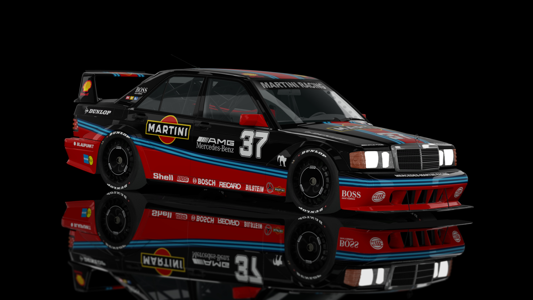 CLASSIC GR.A - Mercedes-Benz 190E EVO II 1990, skin Martini_37_black