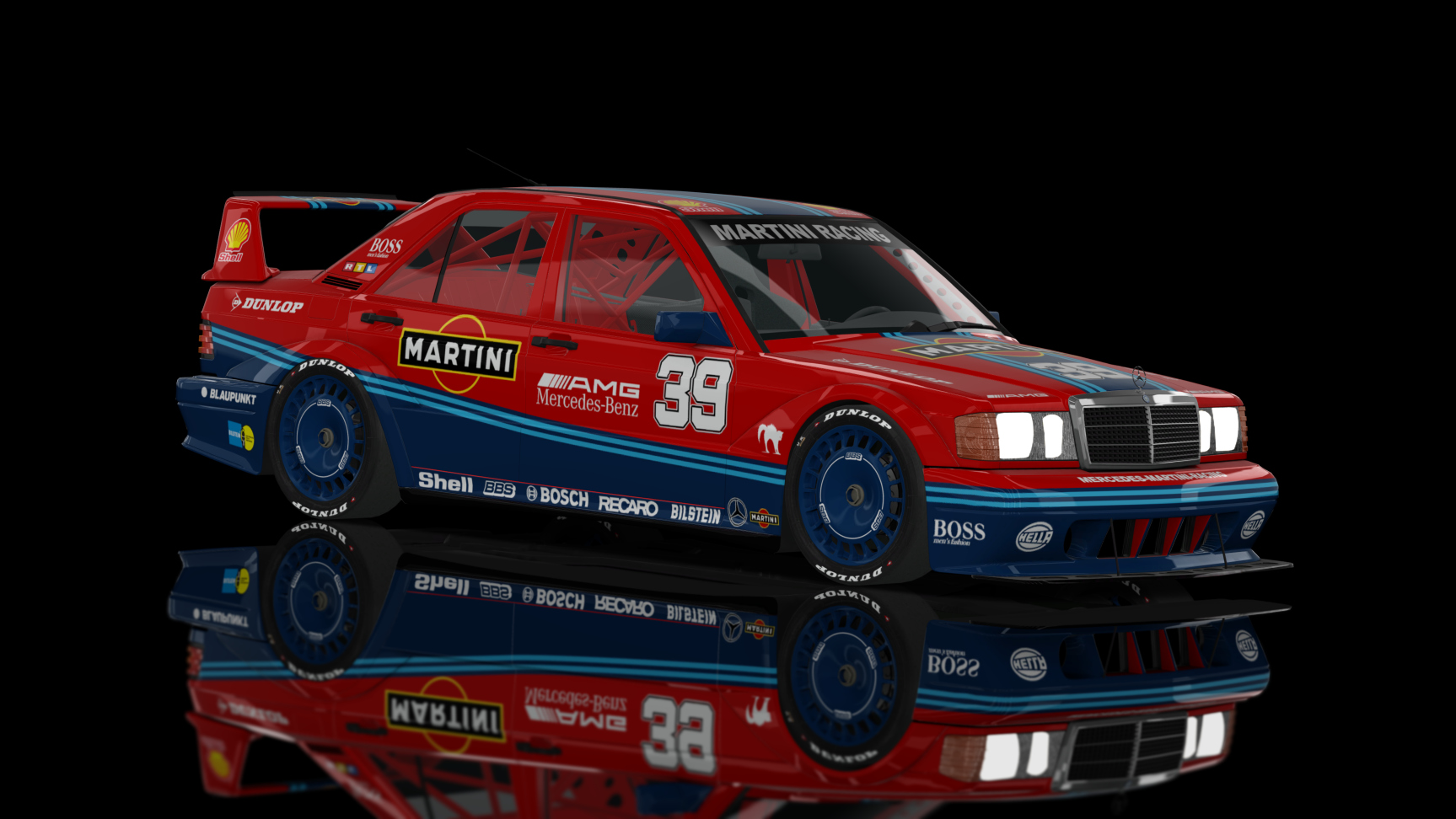 CLASSIC GR.A - Mercedes-Benz 190E EVO II 1990, skin Martini_39_red