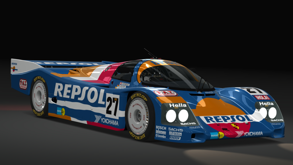 Gr. C - Porsche 962 C Long Tail, skin repsol_27