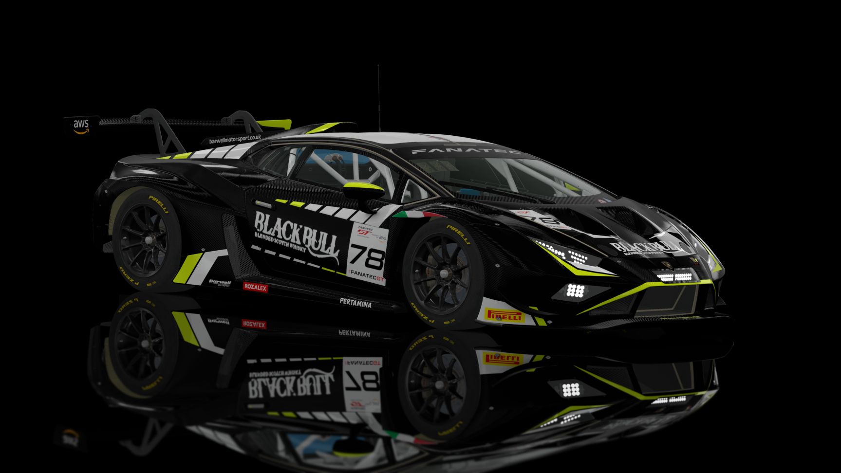 GT3 EVO - Lamborghini Huracan GT3 EVO II 2023 FSR, skin 2023 Barwell Motorsports #78