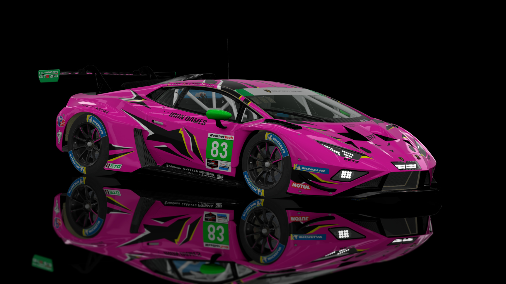 GT3 EVO - Lamborghini Huracan GT3 EVO II 2023 FSR, skin 2023 Iron Dames #83 IMSA