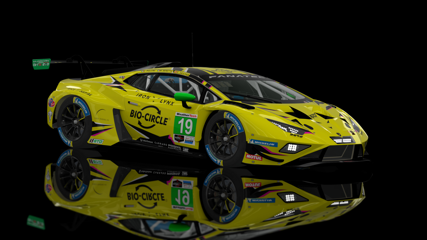 GT3 EVO - Lamborghini Huracan GT3 EVO II 2023 FSR, skin 2023 Iron Lynx #19 IMSA