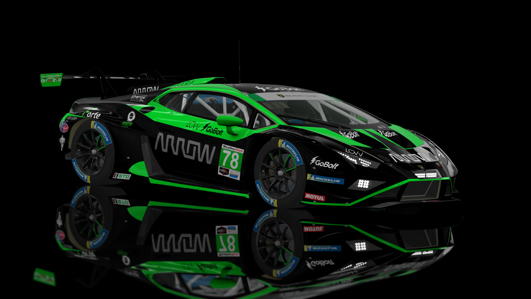 GT3 EVO - Lamborghini Huracan GT3 EVO II 2023 FSR, skin 2023 US RaceTronics #78