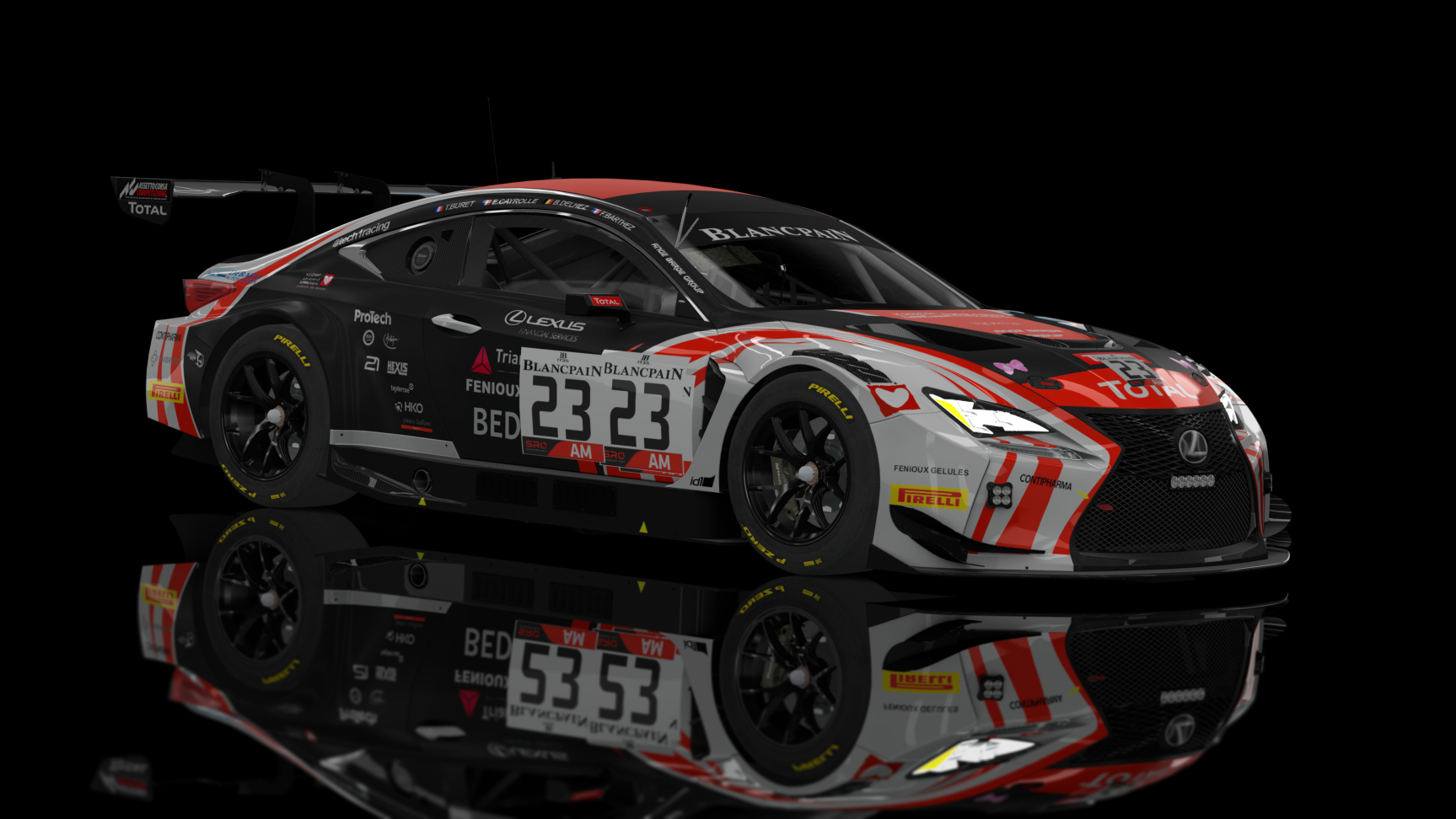 GT3 EVO - Lexus RC F GT3 2016, skin #23 Tech 1 Racing (2019)