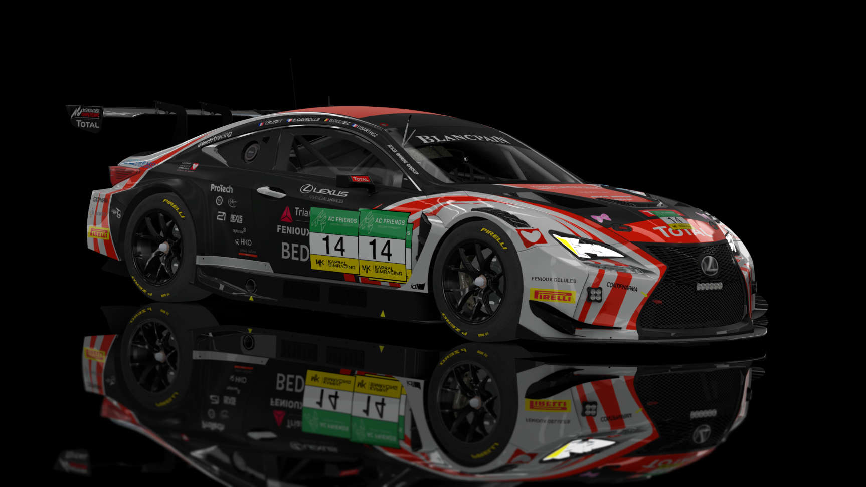 GT3 EVO - Lexus RC F GT3 2016, skin ACF_GT3E_R1_#14_Righero