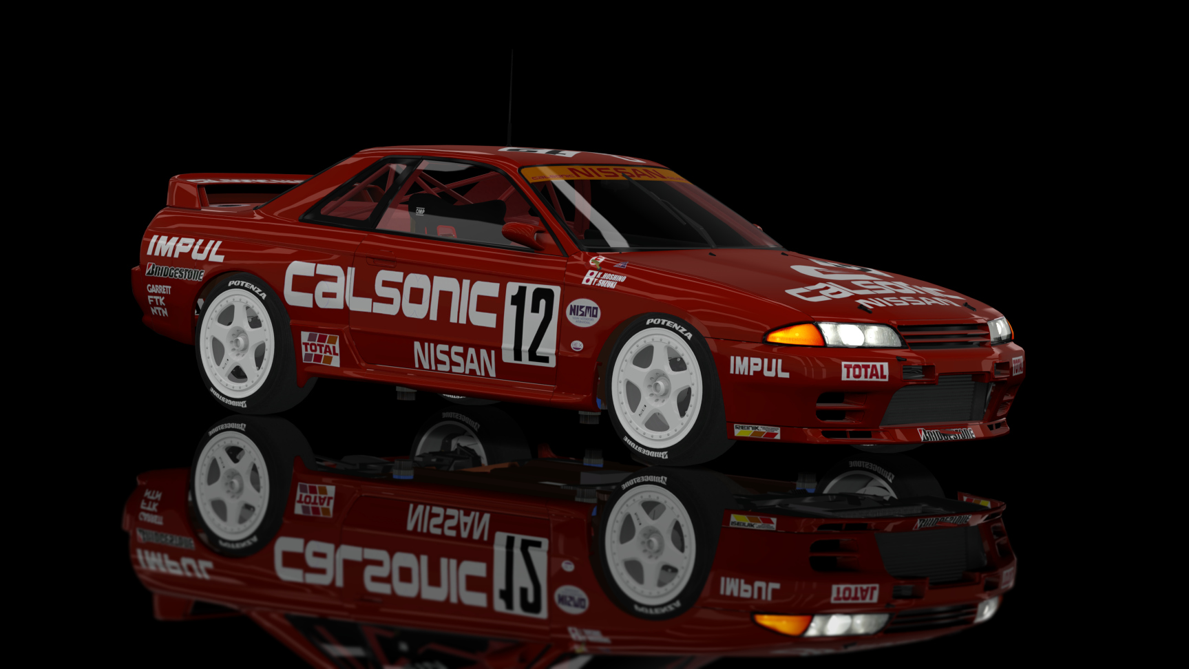 CLASSIC GR.A - Nissan Skyline GT-R R32 1990, skin 12_team_calsonic_red