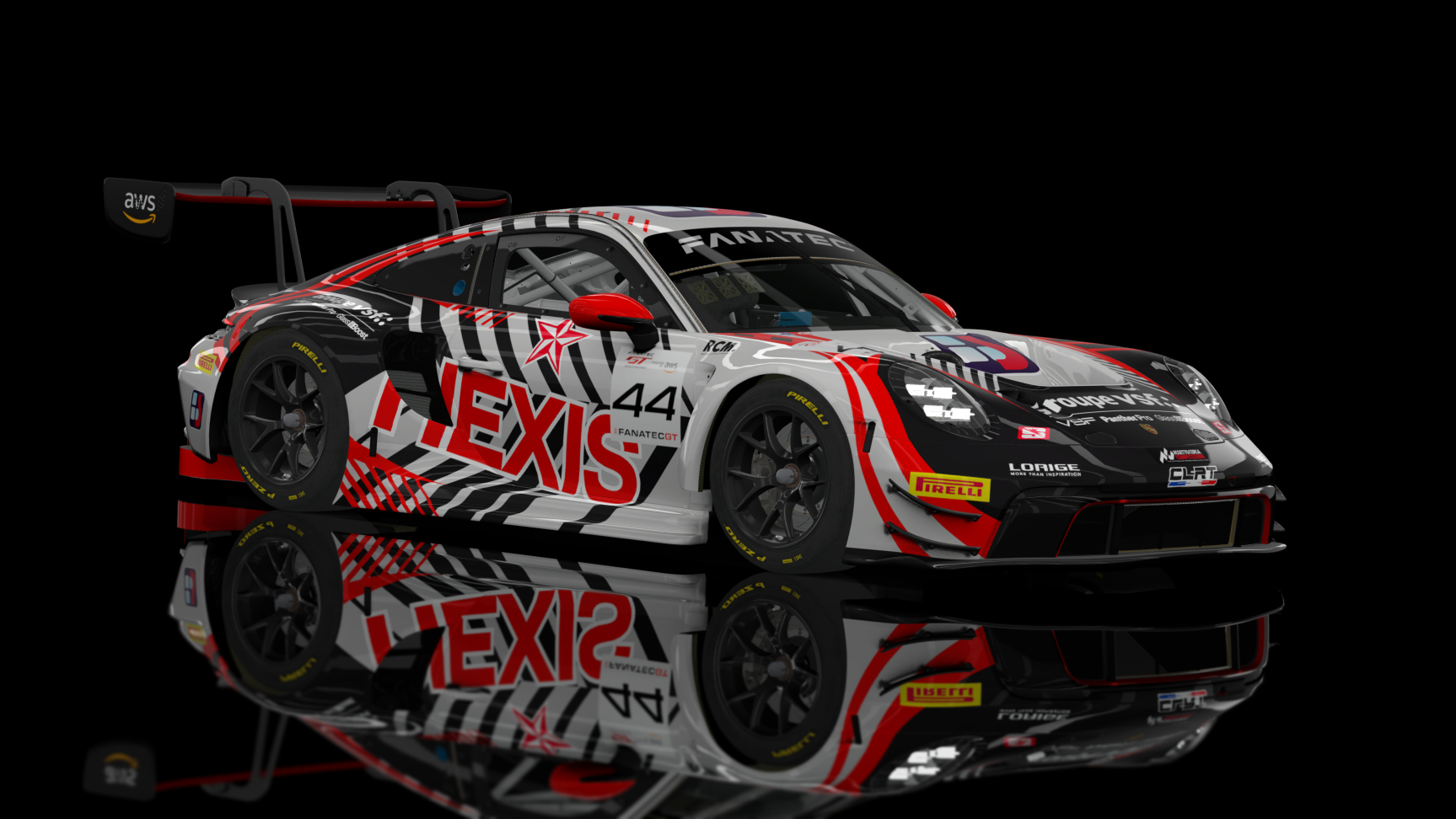 GT3 EVO - Porsche 992 GT3 R 2023 FSR, skin 2023 CLRT #44