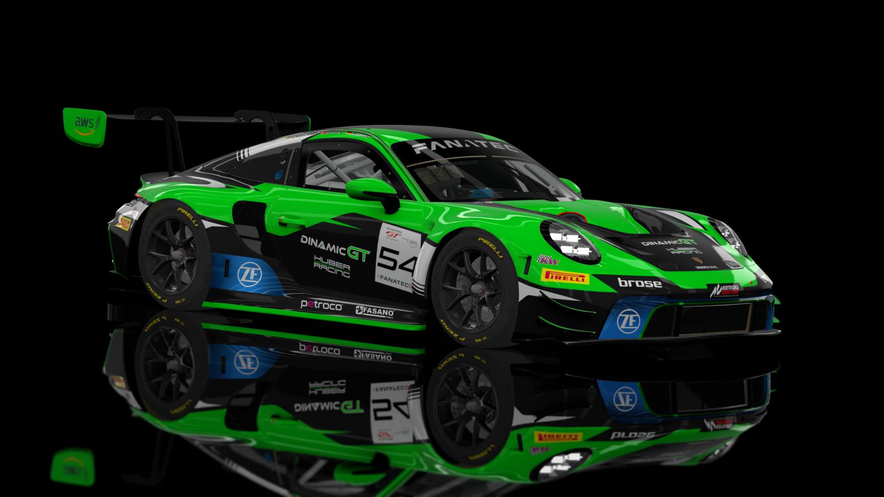 GT3 EVO - Porsche 992 GT3 R 2023 FSR, skin 2023 Dinamic GT Huber Racing #54