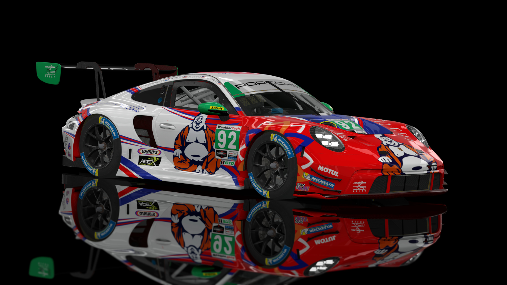 GT3 EVO - Porsche 992 GT3 R 2023 FSR, skin 2023 Kelly Moss Racing with Riley #92