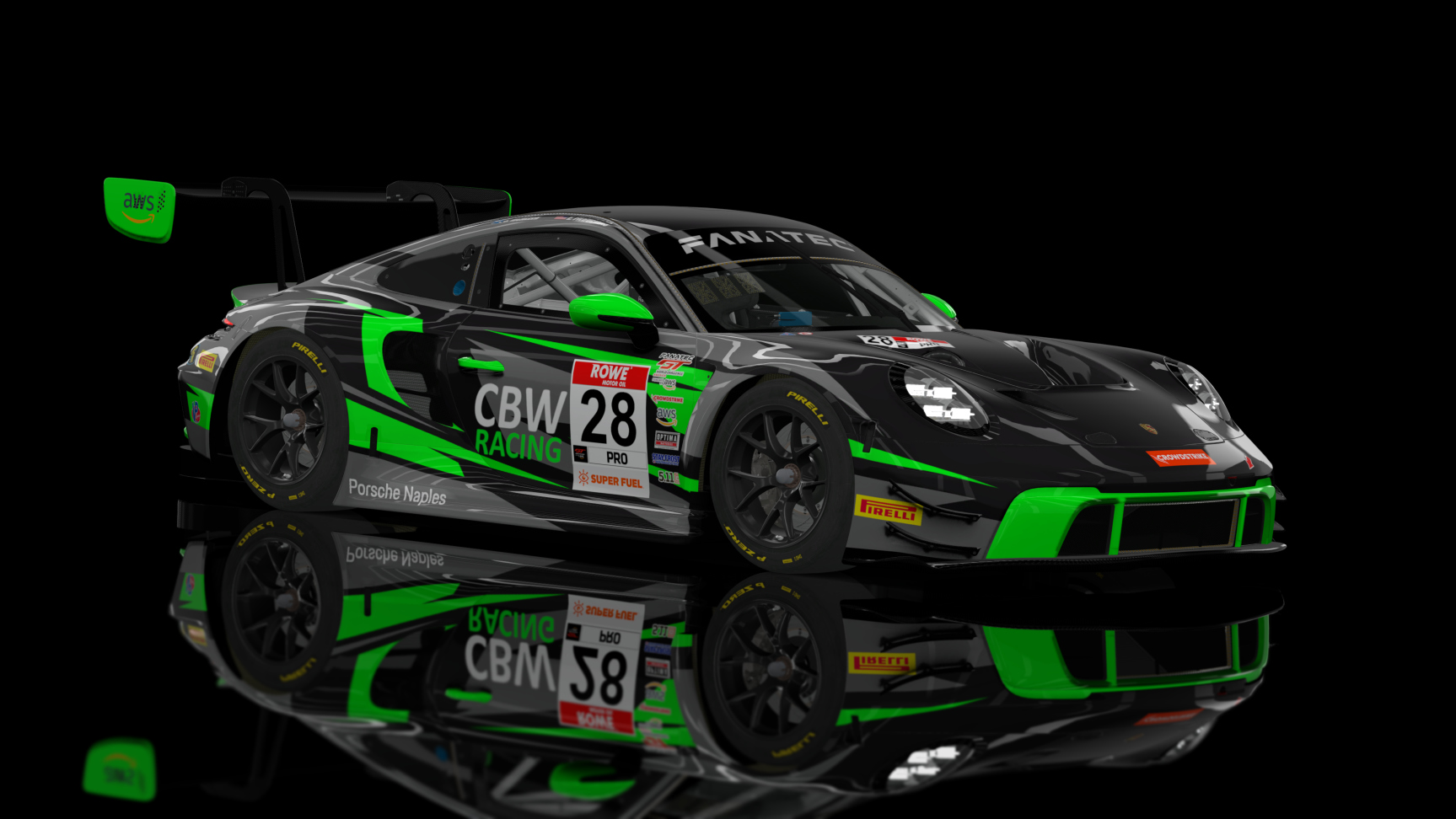 GT3 EVO - Porsche 992 GT3 R 2023 FSR, skin 2023 RS1 Racing #28