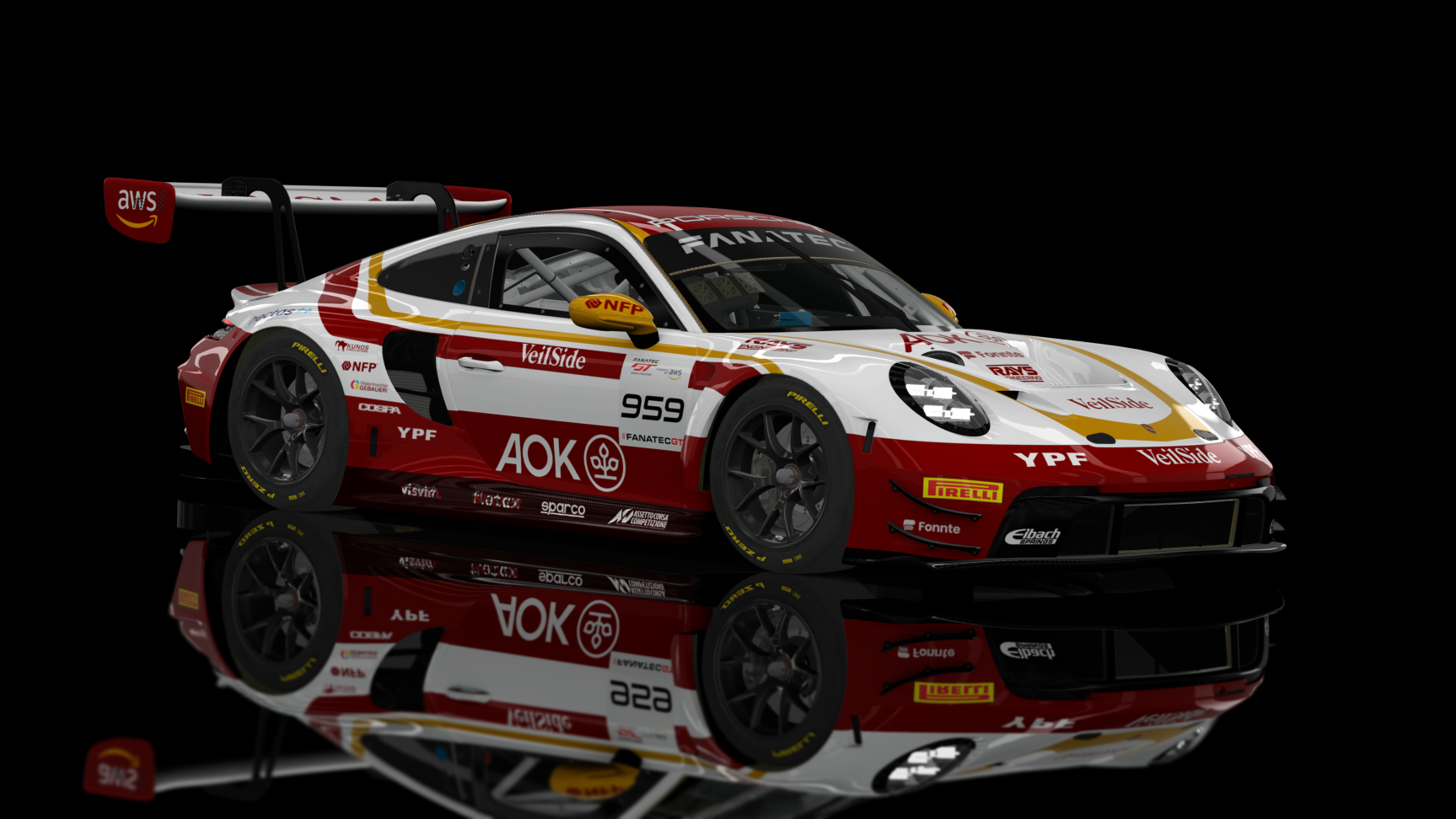 GT3 EVO - Porsche 992 GT3 R 2023 FSR, skin Fictional 01 Axel Engineering