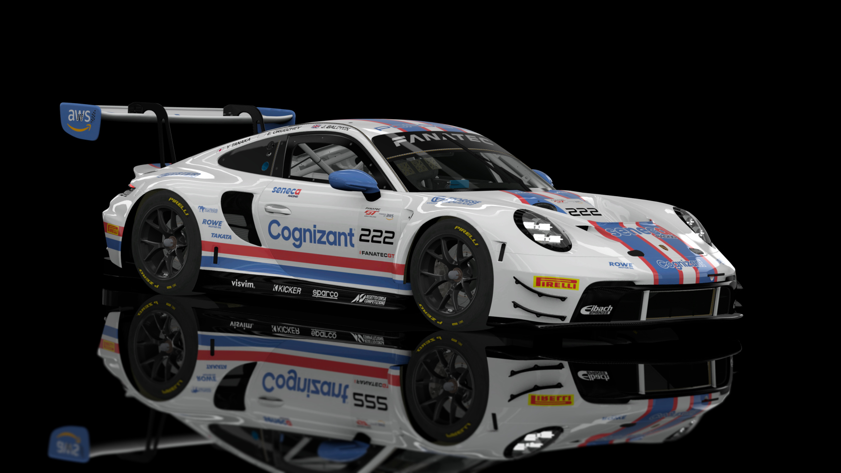 GT3 EVO - Porsche 992 GT3 R 2023 FSR, skin SENECA RACING GTWC EUROPE ENDURANCE 222