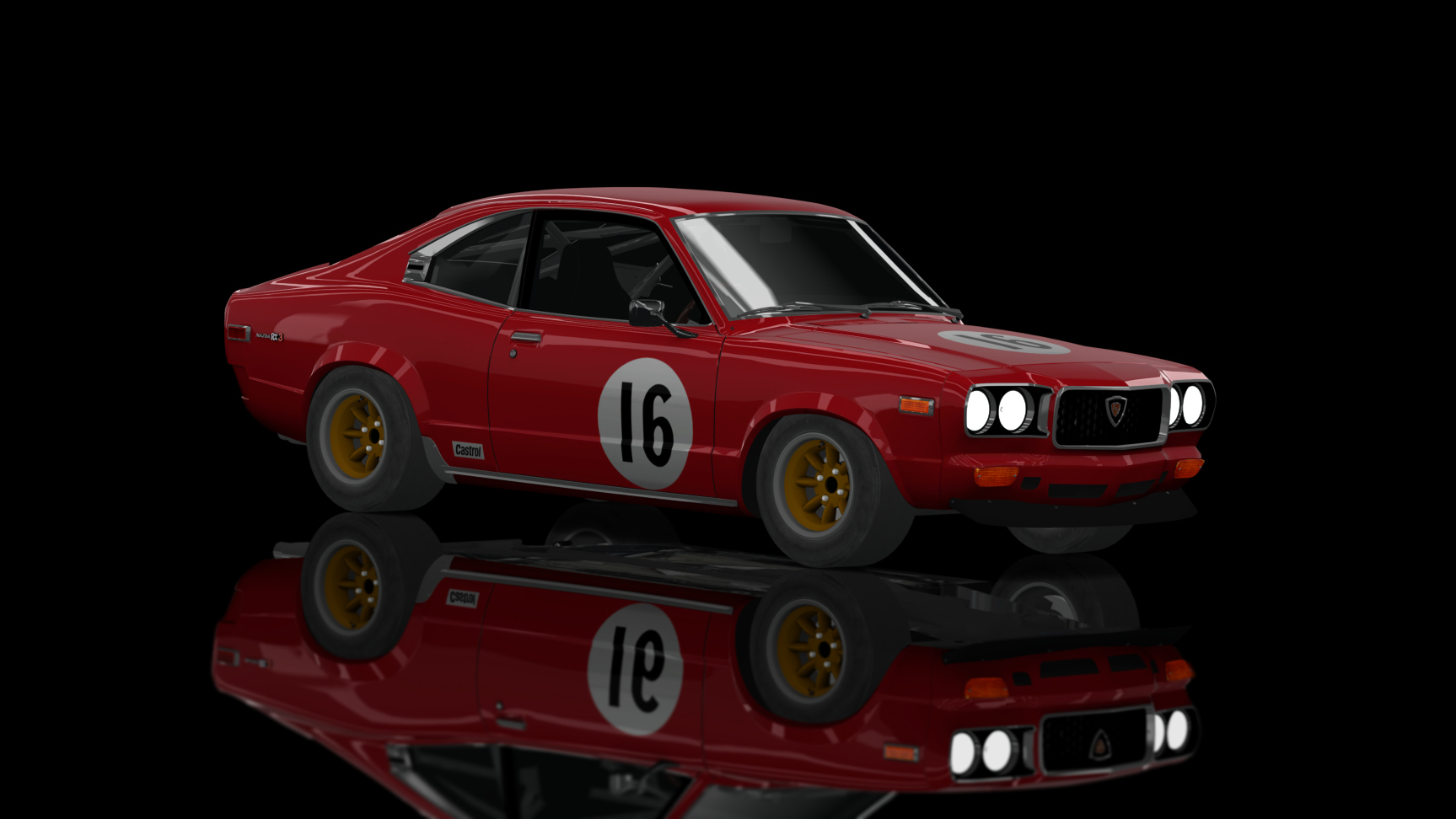 CLASSIC GR.2 - Mazda RX-3 GT 1973, skin CardinalDeepRed