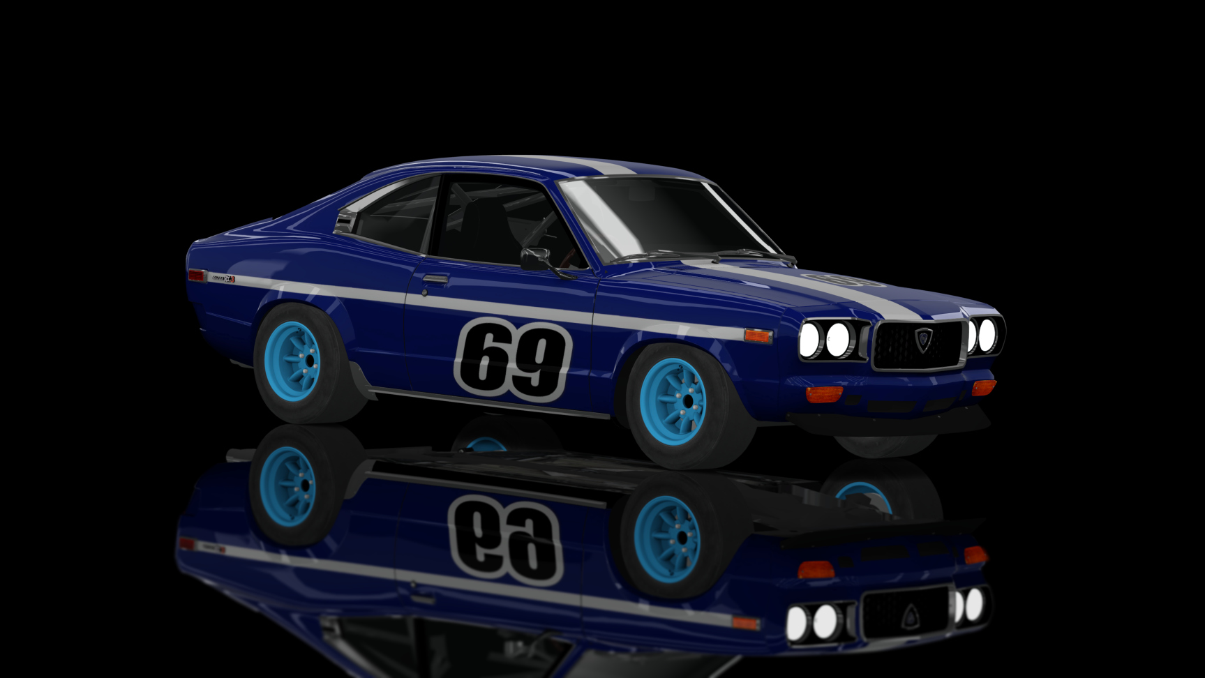 CLASSIC GR.2 - Mazda RX-3 GT 1973, skin MercuryBlue