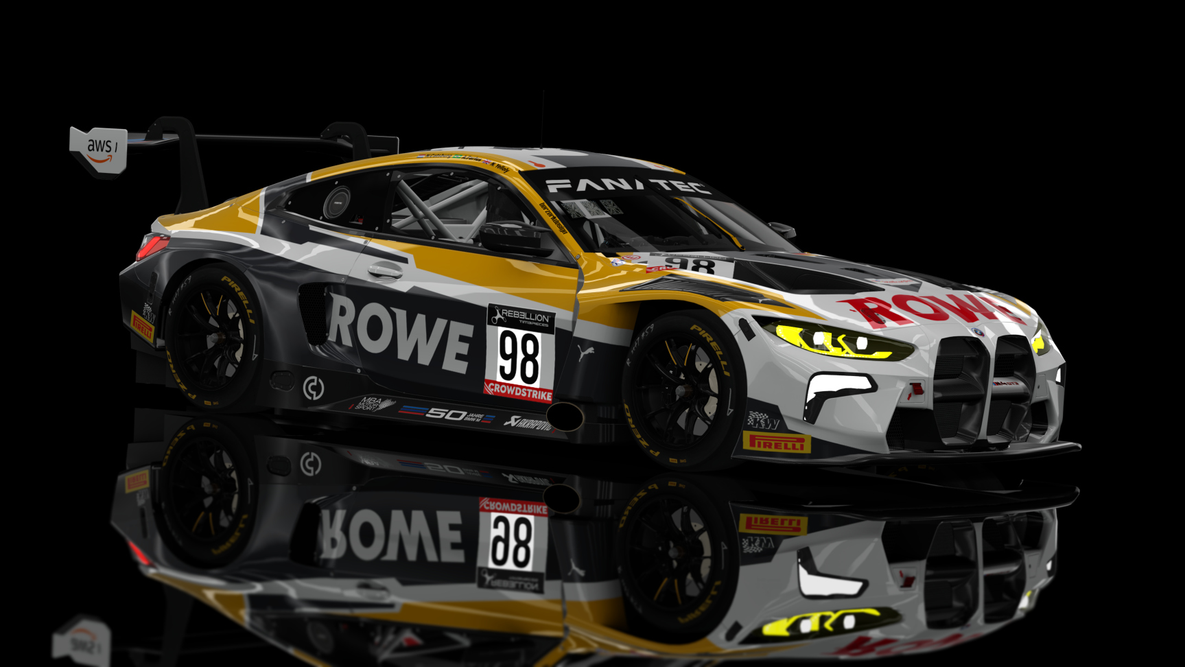 GT3 EVO - BMW M4 GT3 2021 URD, skin 2022_24hSpa_Team_ROWE_98