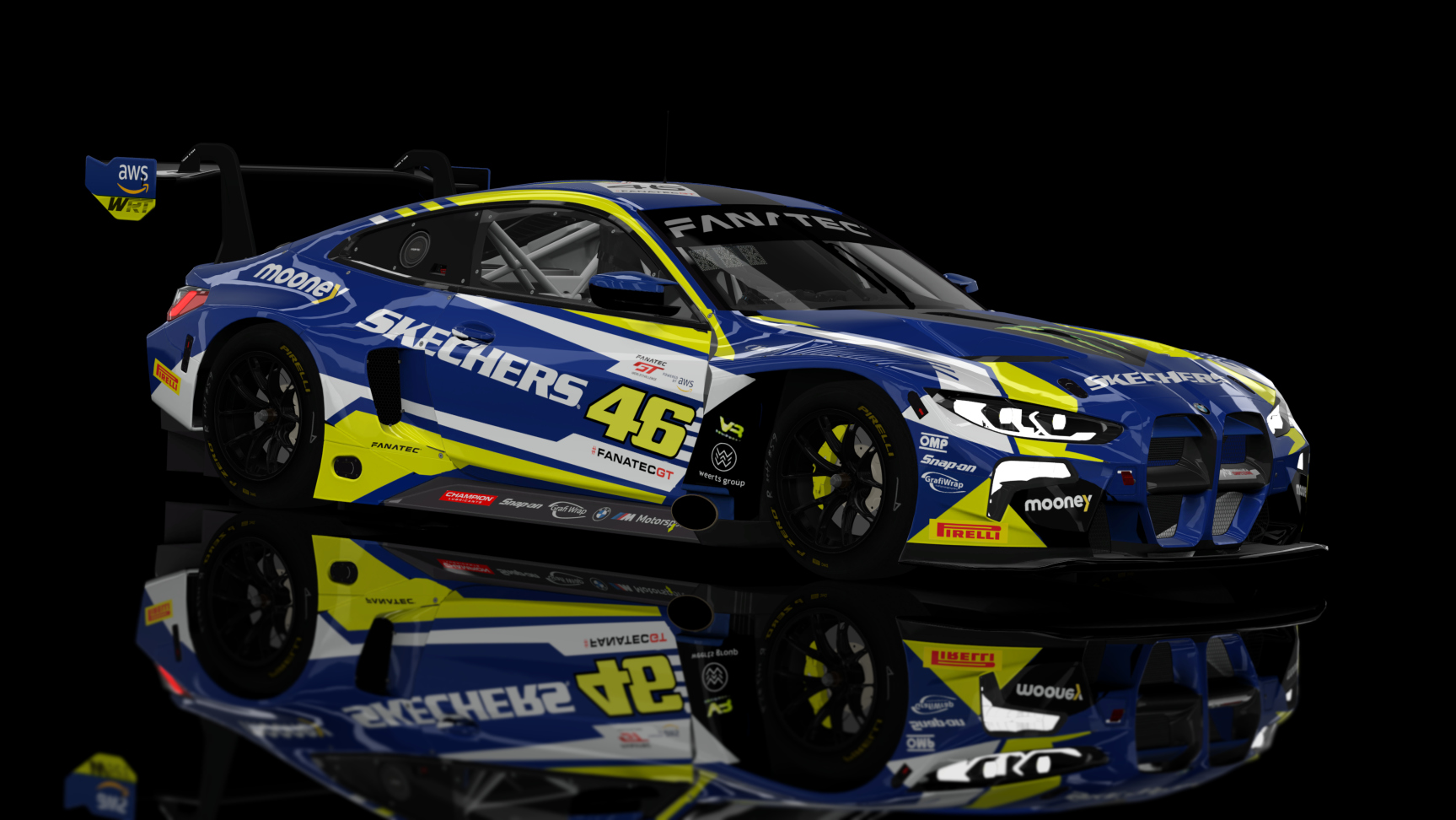 GT3 EVO - BMW M4 GT3 2021 URD, skin 2023 WRT skechers Rossi #46