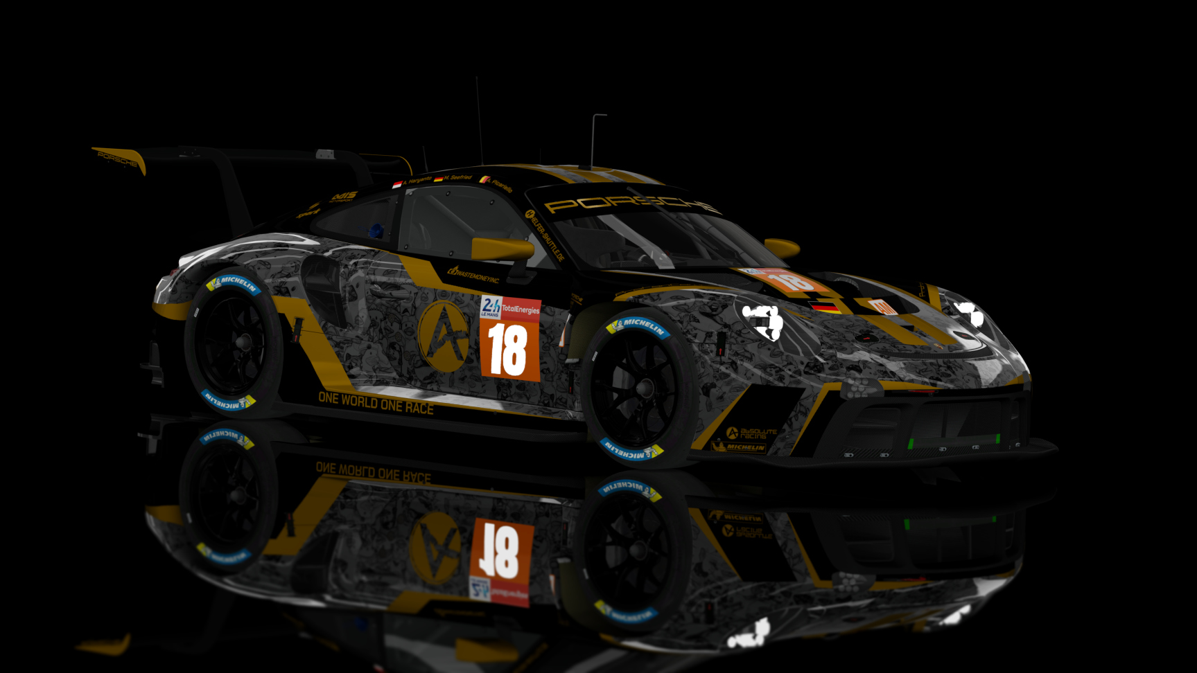 GTE 2 - Porsche RSR 2021, skin 2021_LM_Absolute_Racing_18