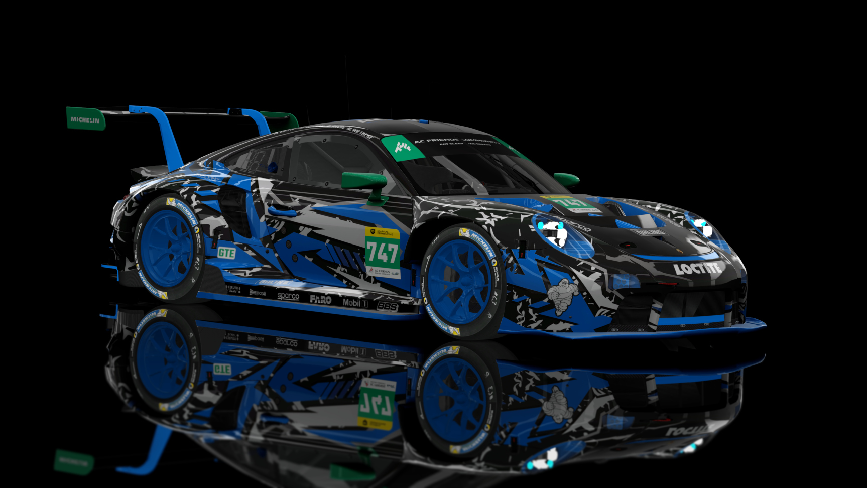 GTE 2 - Porsche RSR 2021, skin ACFWEC_LEMANS_GTE_747