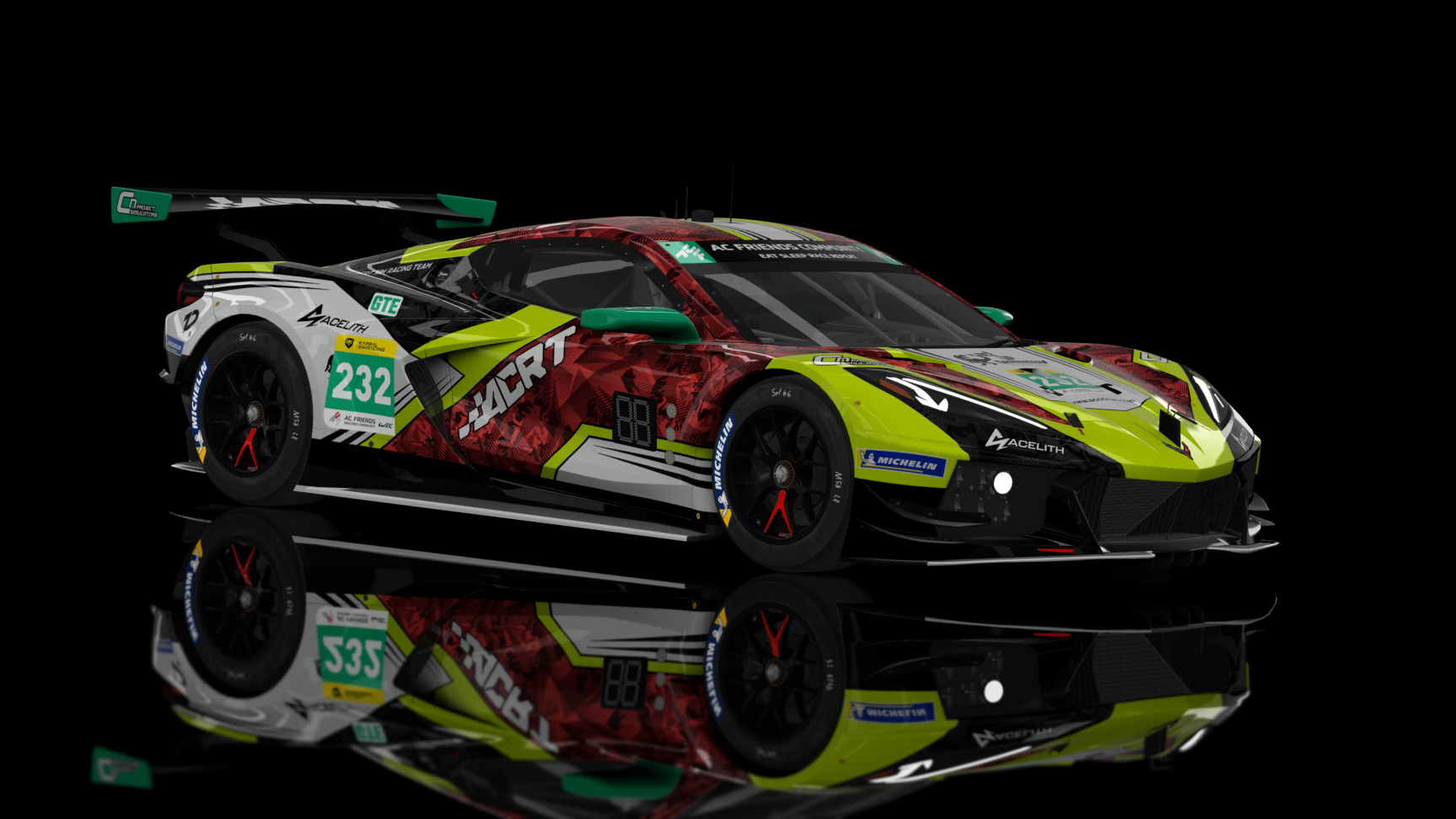 GTE 2 - Chevrolet Corvette C8R 2020, skin ACFWEC_LEMANS_GTE_232