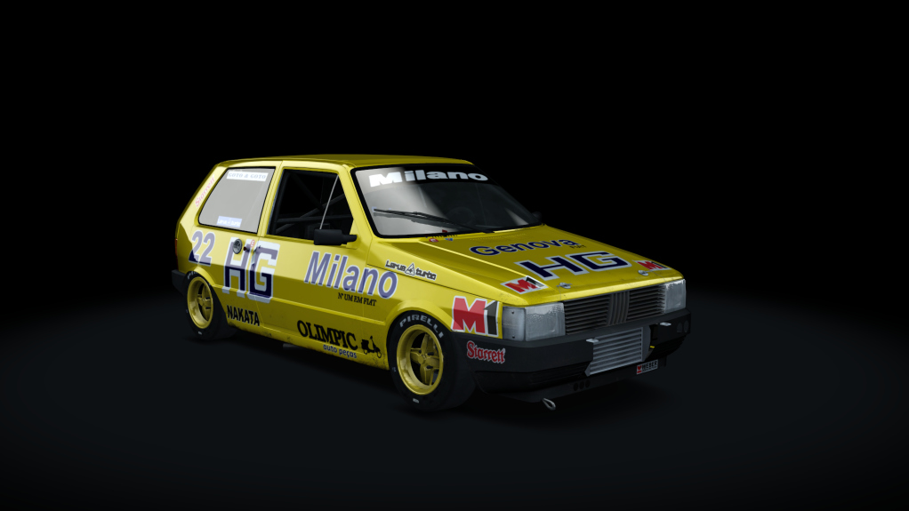 Fiat Uno Marcas Turbo, skin Uno_Milano