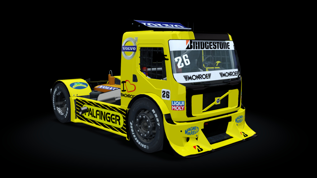 Volvo FH - Formula Truck TwG, skin palfinger_yellow