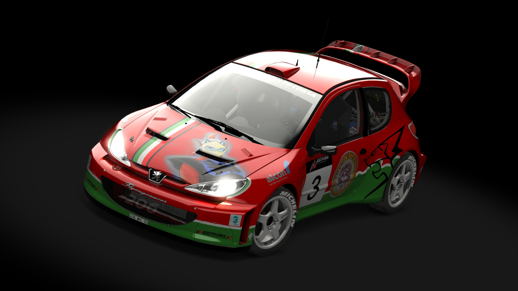 Peugeot 206 WRC, skin Flyingsaucer