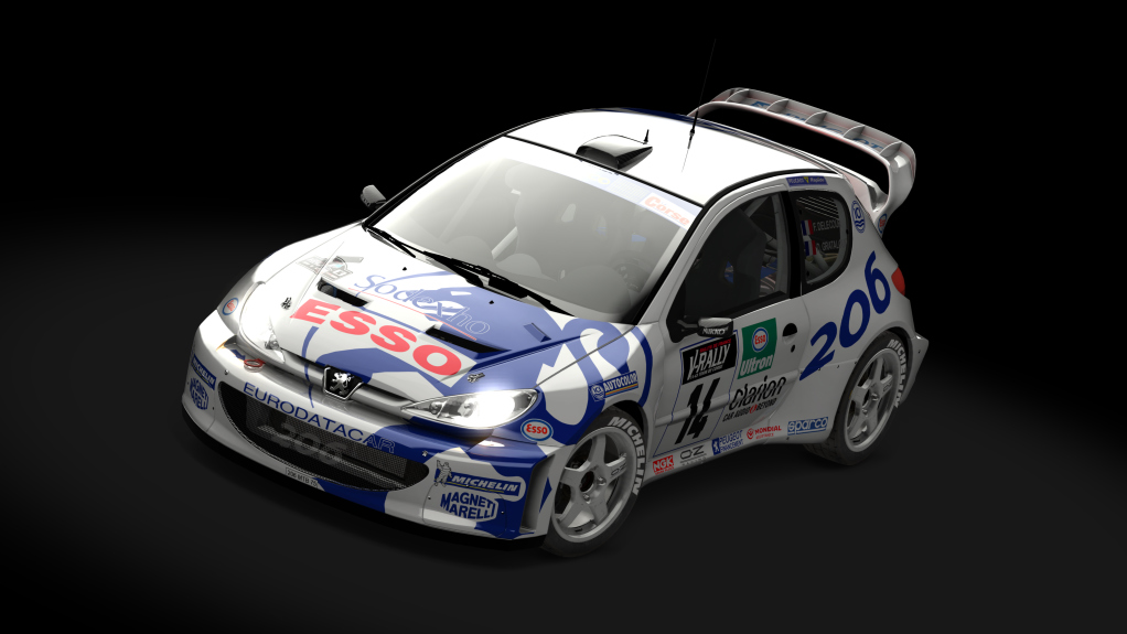 Peugeot 206 WRC, skin François_Delecour_1999