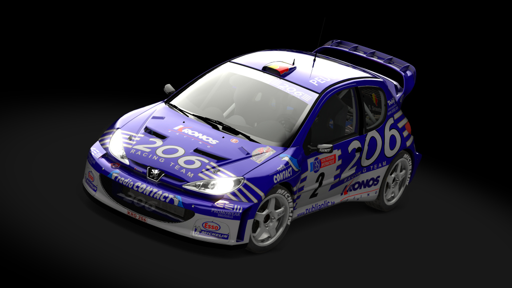 Peugeot 206 WRC, skin Freddy_Loix_Rally_du_Condroz_2003