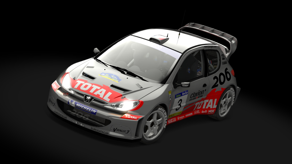 Peugeot 206 WRC, skin Gilles_Panizzi_Catalunya_2002