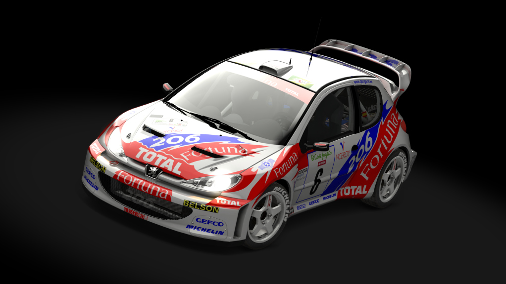 Peugeot 206 WRC, skin Luis_Monzon_2001