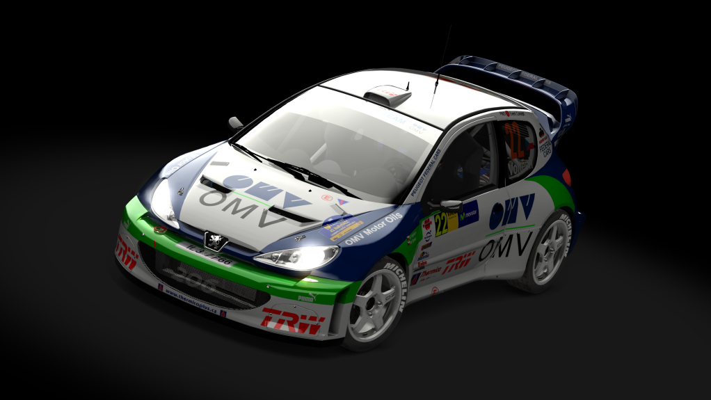 Peugeot 206 WRC, skin OMV_Catalunya_2006