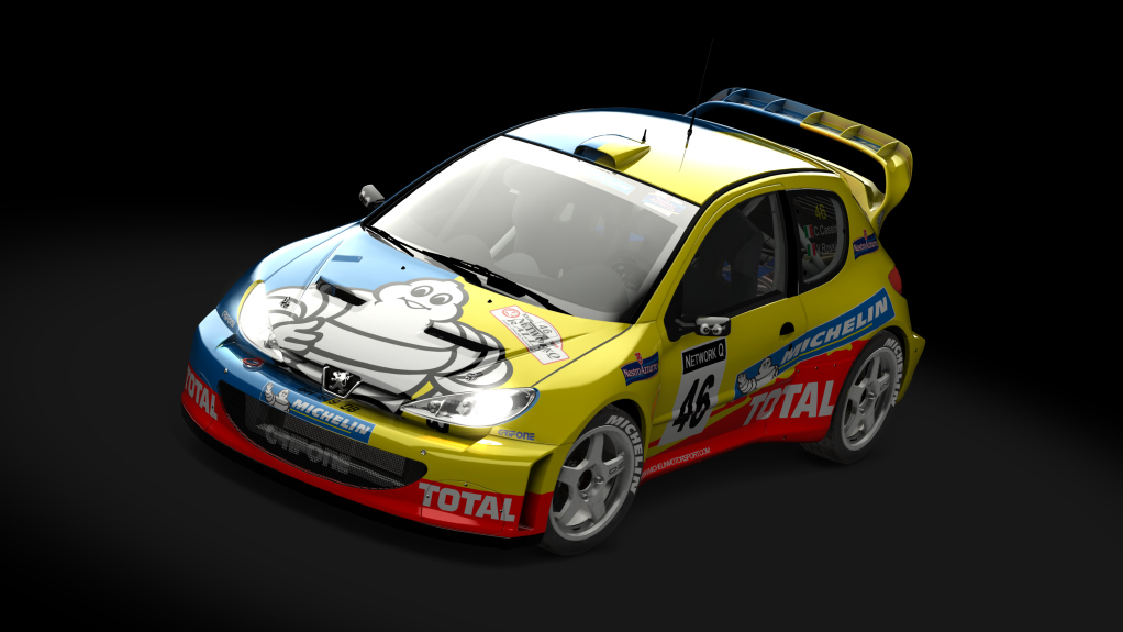 Peugeot 206 WRC, skin Rossi