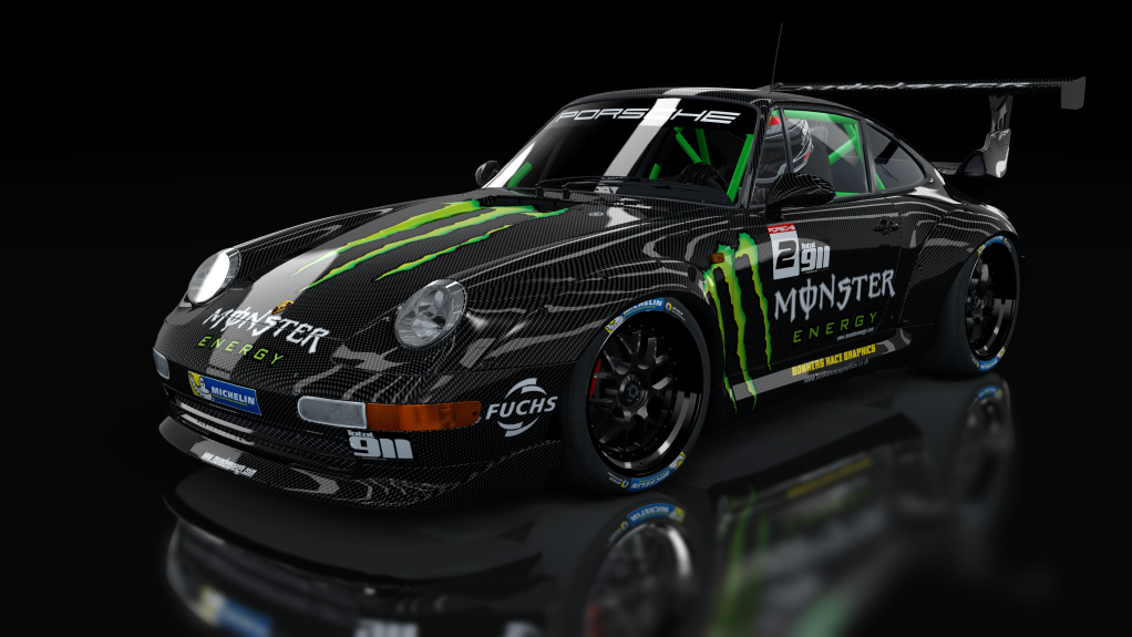 Porsche 911 (993) GT2, skin Monster_Energy_2