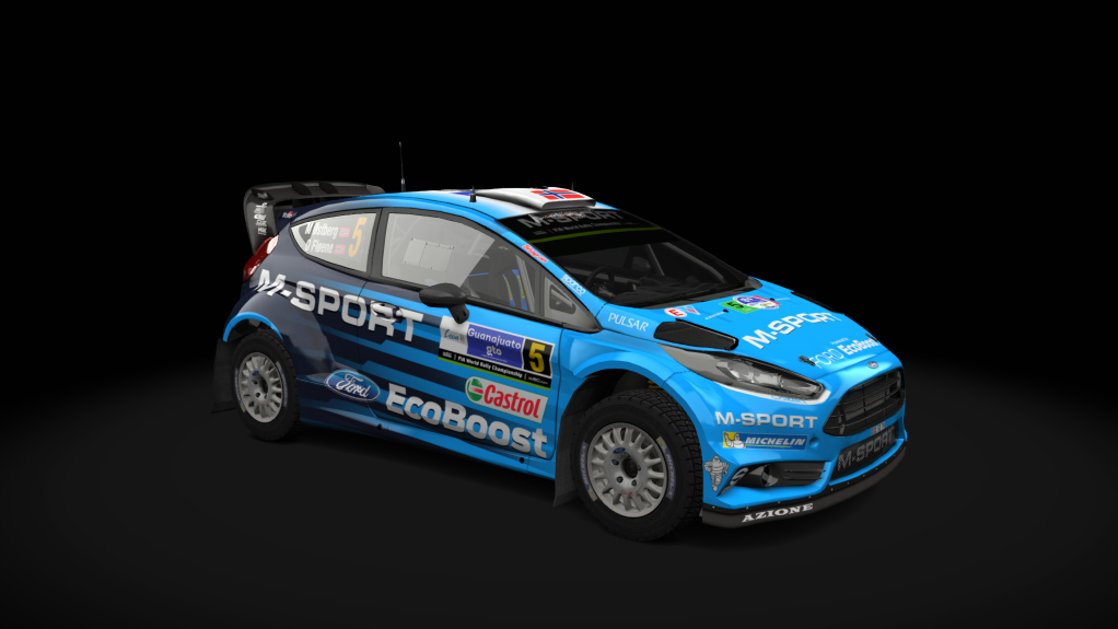 Ford Fiesta WRC 2015 Gravel, skin Ostberg_Mexico