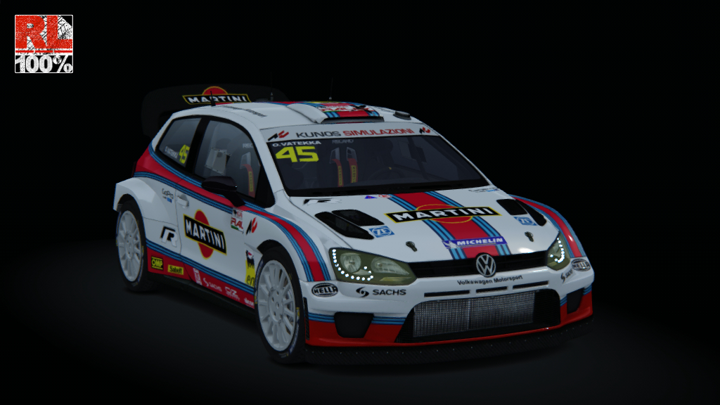 Volkswagen Polo WRC 2015, skin KRX_Martini_45