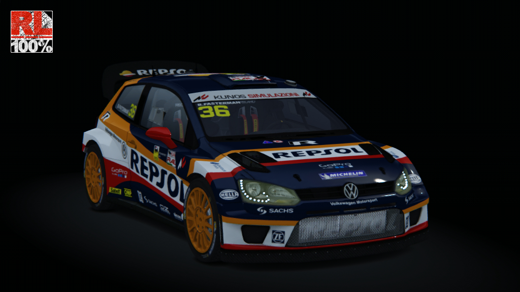 Volkswagen Polo WRC 2015, skin KRX_Repsol_36