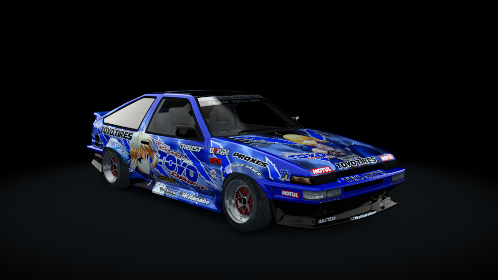 Toyota AE86 WDT Street, skin 77_fate_series_saber